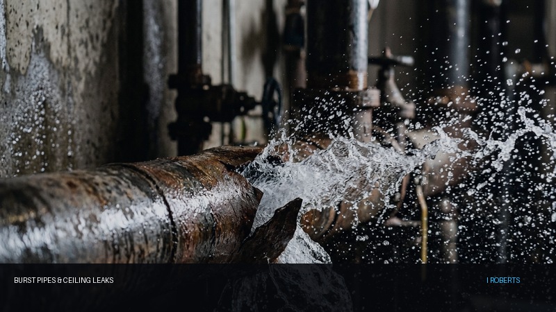Burst pipe and ceiling leak repair Anglesey